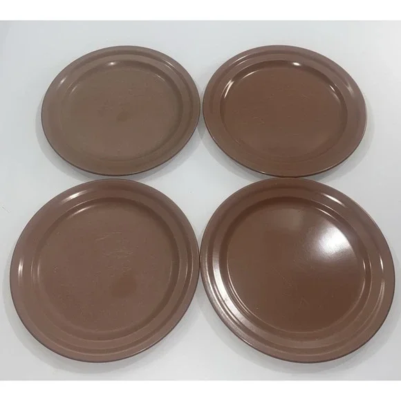 Sears‎ Harmony House Today Melmac Dinner Plates Set Of 4 Brown
