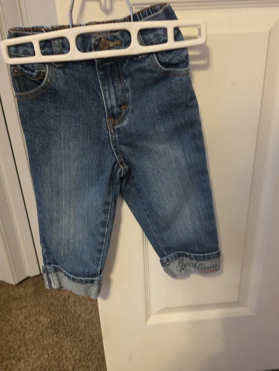 Levis Boys' 18 M Rolled-Cuff Blue Denim Jeans