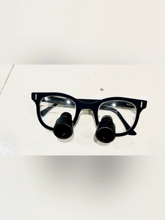 Vintage Dental Loupes 6.0X Optical Glasses Widening Temple Arms