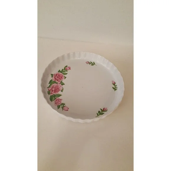 Christineholm Porcelain Flower Platter Backing Dish‎ Scalloped 9.5