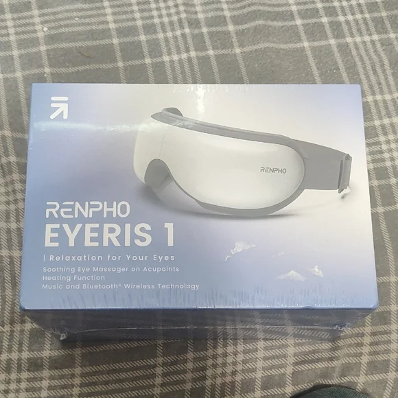 Eyeris 1 White Eye Massager with Heating & Bluetooth Relaxation