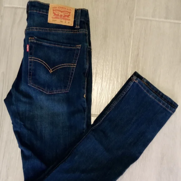 Levi’s 510 Boys Size 16 Regular Dark Wash Skinny Jeans