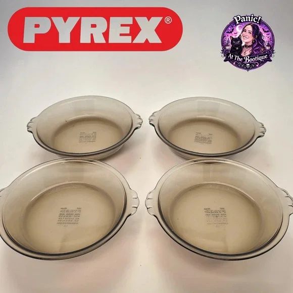 Lot Of 4 Vintage Pyrex Pie Plates 7