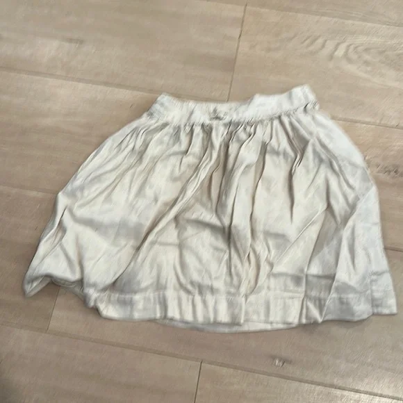 h&m girls linen skirt beige 7/8Y