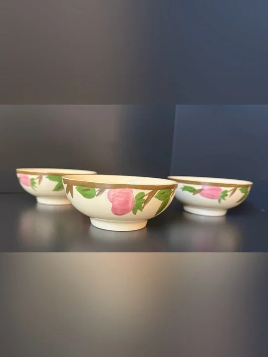 Franciscan Desert Rose Oatmeal Cereal Bowls Set of 3 5.5” Replacement USA