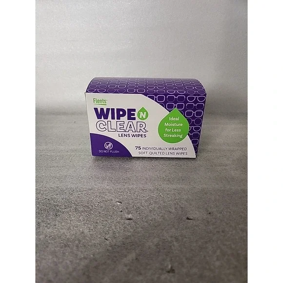 Flents WIPE'N Lens Wipes, Clear, 75 Count, Packaging may vary