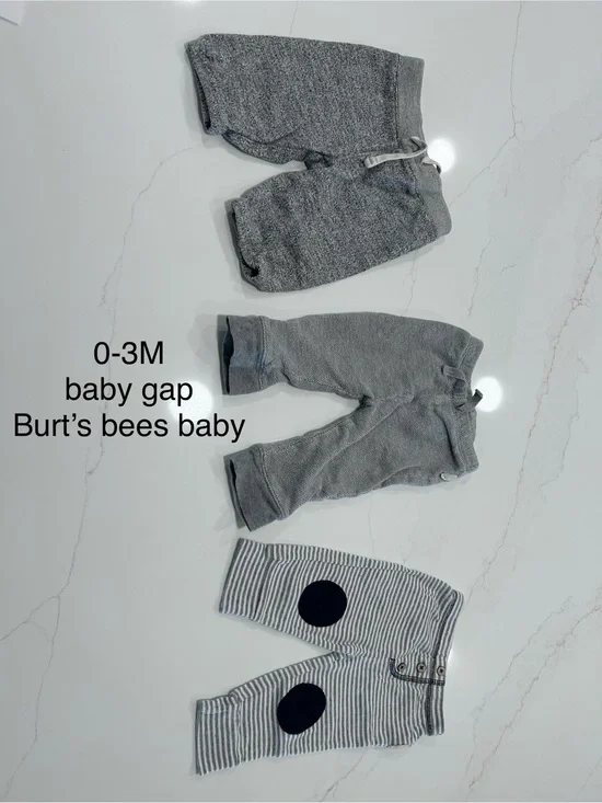 Gray Baby Pants Trio - Neutral Gray Set