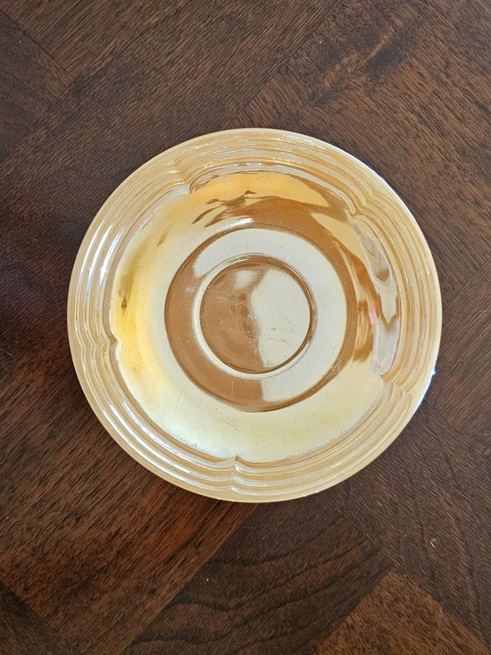 Vintage Fire-King Peach Lustre Saucer 