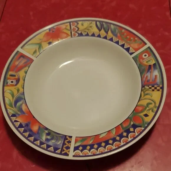 Lynns Stoneware Savanna Rim Cereal Soup Bowl 8.75