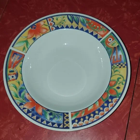 Lynns Stoneware Savanna Rim Cereal Soup Bowl 8.75