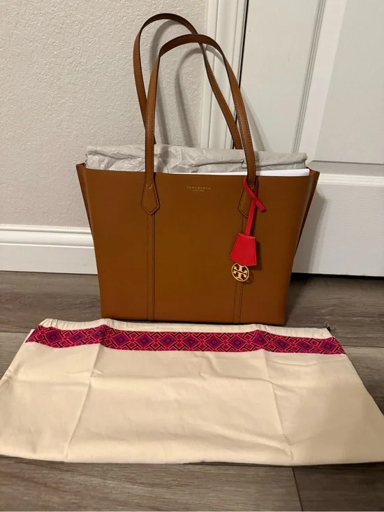 Tory Burch Perry Tripe Compartment 👜 Tote
