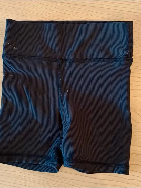 Little Bipsy Black Ribbed High-Waist Bike Shorts - 18-24M