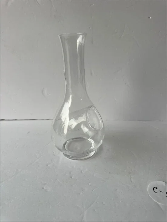 Unique Clear Glass Decanter with Side Opening Barware Accessory