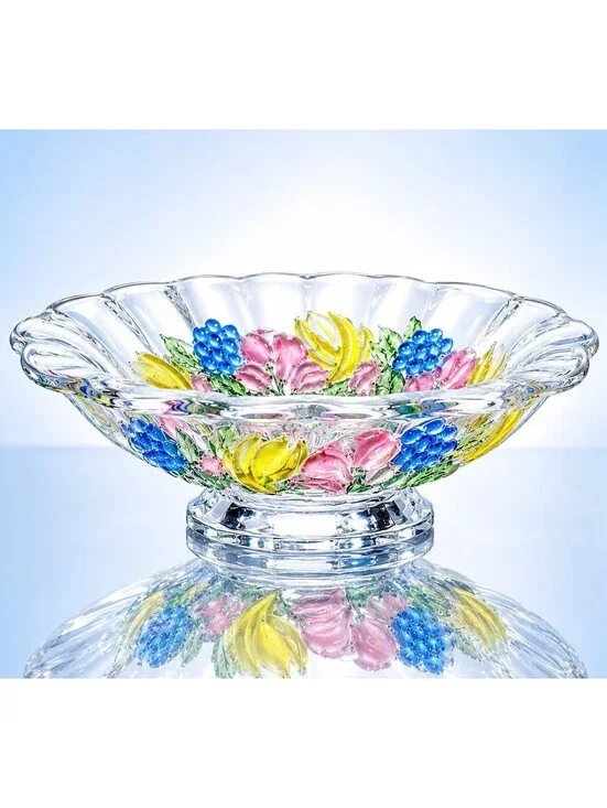 Indiana Glass 1960s Garland #301 Banana Fruit Footed Comport Bowl, 11.5x4.5”