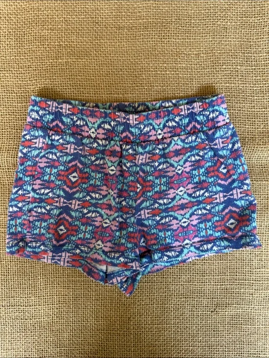 Gymboree Blue and Pink Aztec Knit Bike Shorts