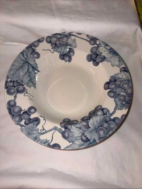 HTF Like new Pier 1 (England Angleterre) Vineyard rimmed soup bowls set of 6