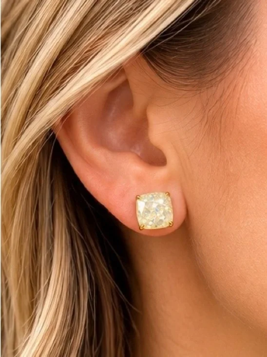 Kate Spade New York Opal Glitter Square Stud Earrings