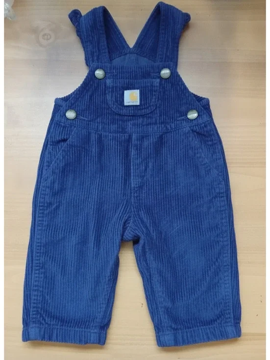Carhartt Baby Corduroy Overalls in Navy Blue