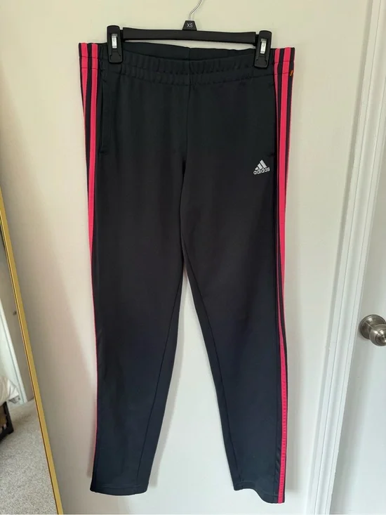 Adidas Youth Medium Track Pants Hot Pink