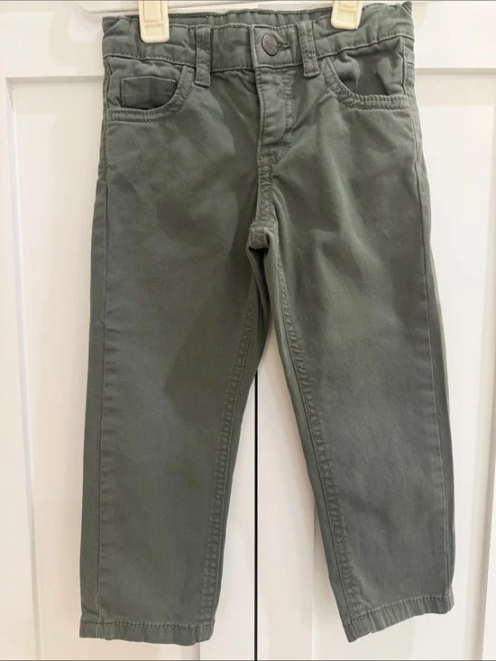 Mayoral Slim Fit Pants in Olive 2T