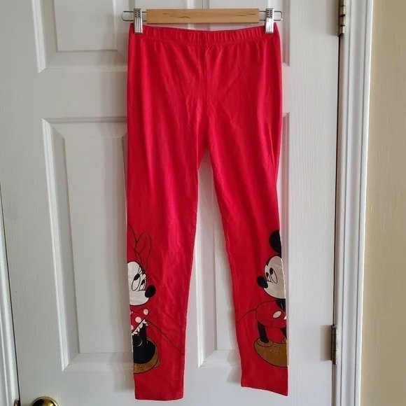 Disney Mickey Mouse & Minnie Mouse Mirrored Leggings Junior size L
