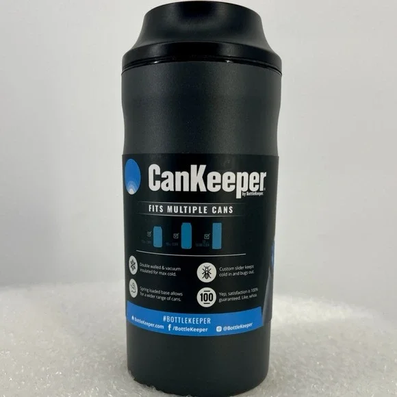 NEW CanKeeper 3-in-1 Double Walled Beverage Holder Bottle Keeper - GRAY