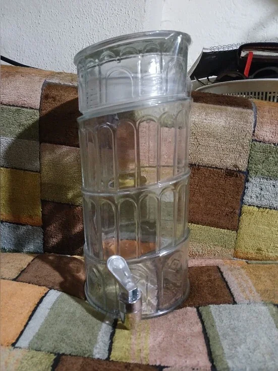Clear Glass Beverage Dispenser Pisa Tower Italy Figure
