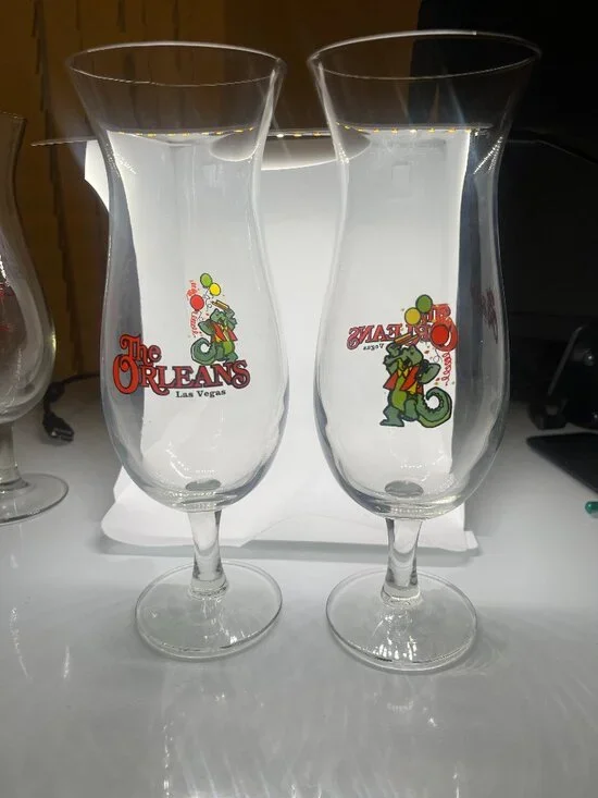 The Orleans Las Vegas Hurricane Glasses Set of 2