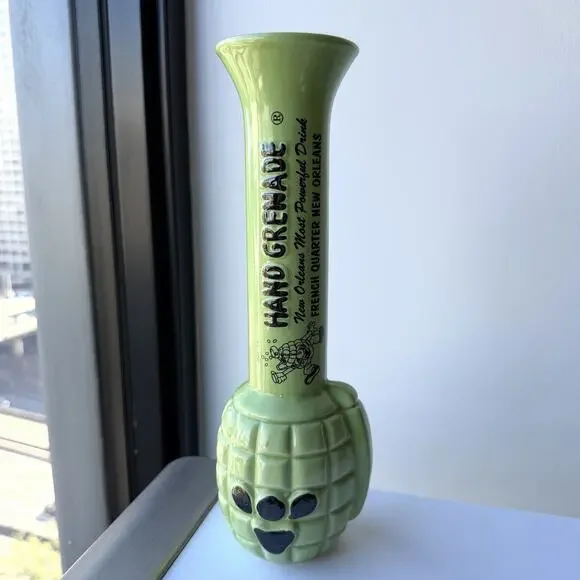 2007 Hand Grenade Tiki Mug Tropical Isle NOLA Tiki Farm 10 1/2