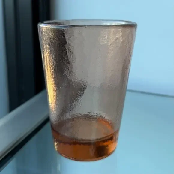 Fire and Light Recycled Glass 12oz Tumbler Copper Orange - 4 3/4”