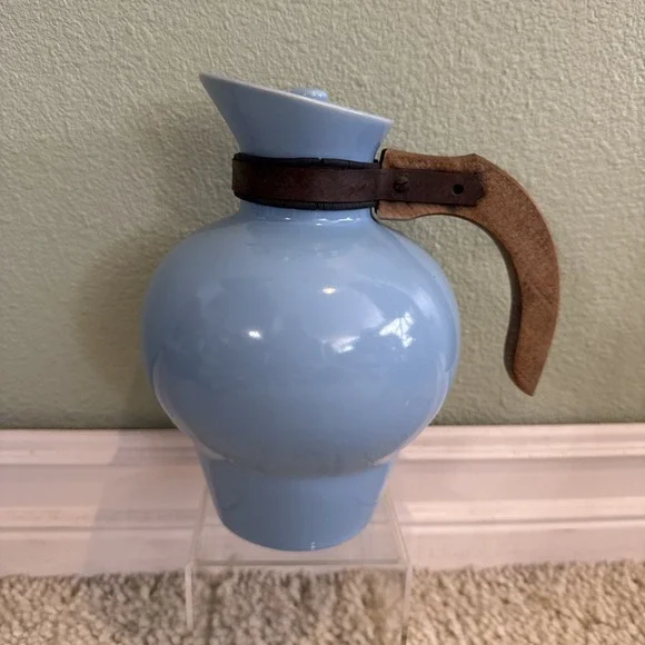 Vintage Pacific Pottery CA ARCADIA Line Blue E-29 6Cup Coffee Carafe Urn Pitcher