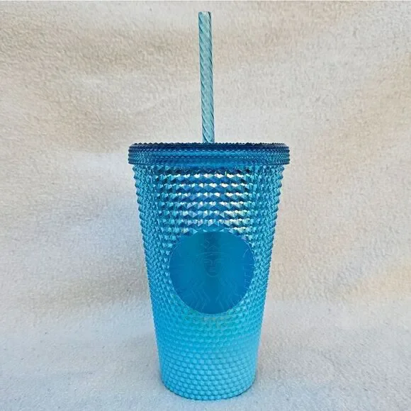Starbucks Glacier Blue Ombre Gradient Studded Tumbler 16oz