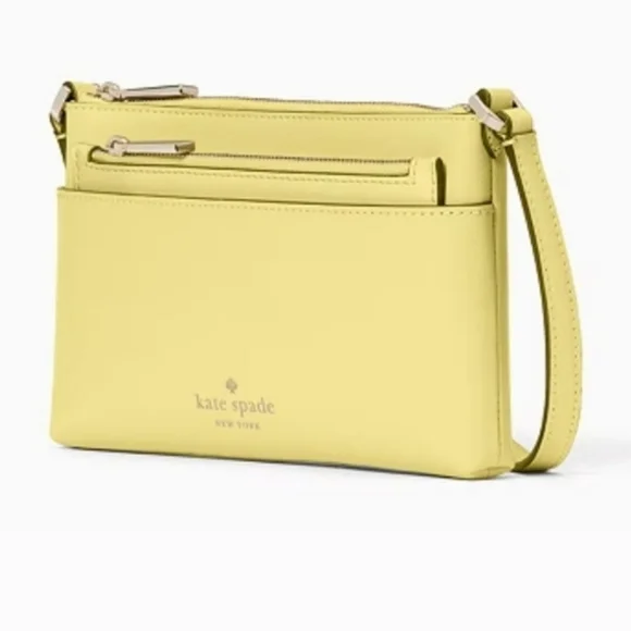 Kate Spade New York NWT Sadie Saffiano Leather Set Yellow Yuzu Jam Spring Ready