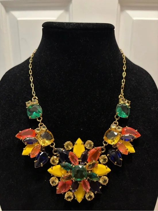kate spade Multicolor Gem Statement Necklace - Gold Tone