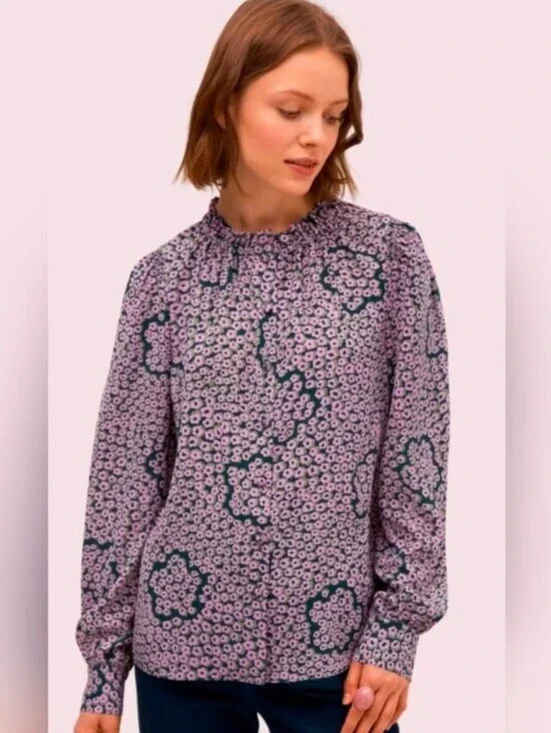 Kate Spade Flair Flora Blouse. Size S