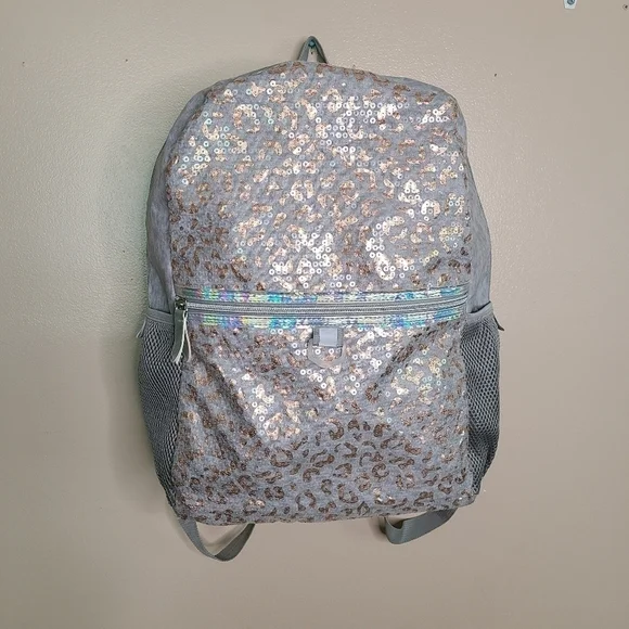 Women's Sequin Leopard Print Backpack
