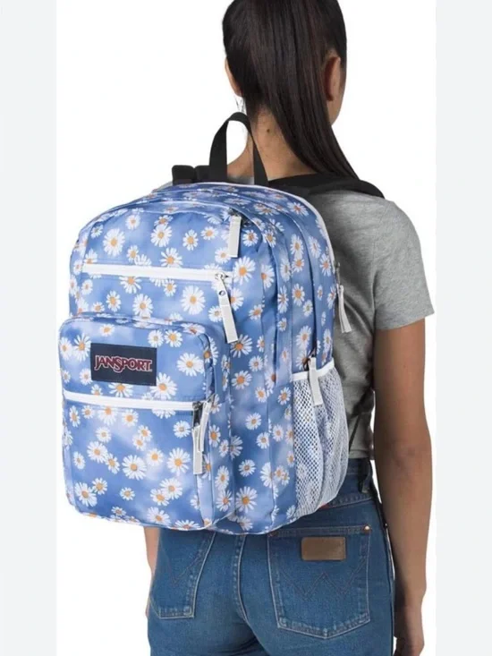 Jansport big student Light Blue Daisy Print Backpack. EXCELLENT CONDITION