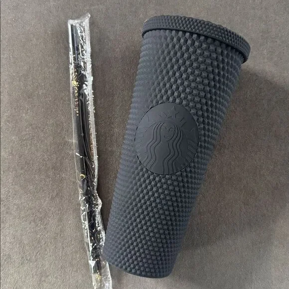 Starbucks Venti Matte Black Studded Tumbler 24oz NEW