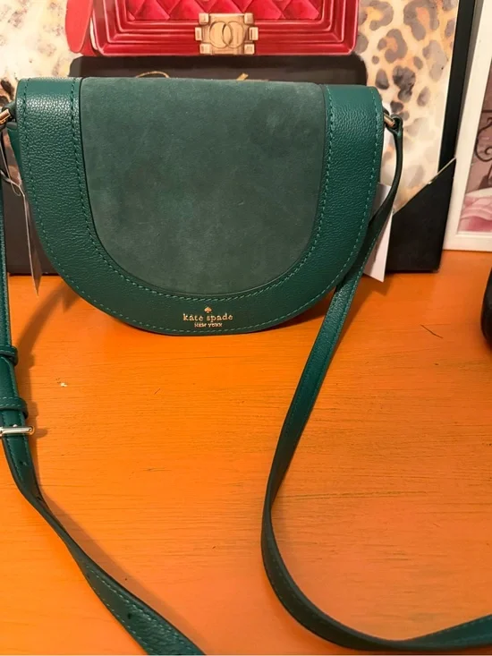 Kate Spade Luna Crescent Emerald Crossbody NWT