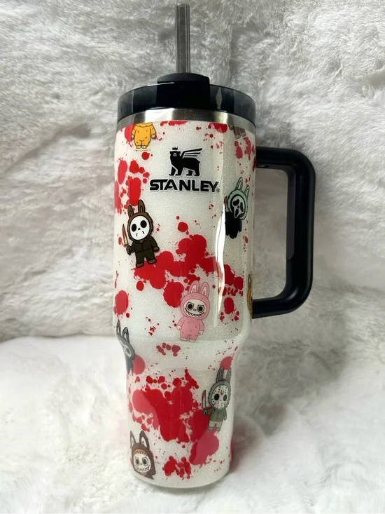 Little Monster Blood Splatter custom 40 ounce Stanley Tumbler
