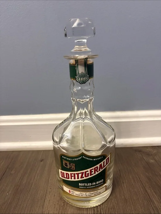 Empty Old Fitzgerald 8 year Bourbon Whiskey Bottle Spring 2021