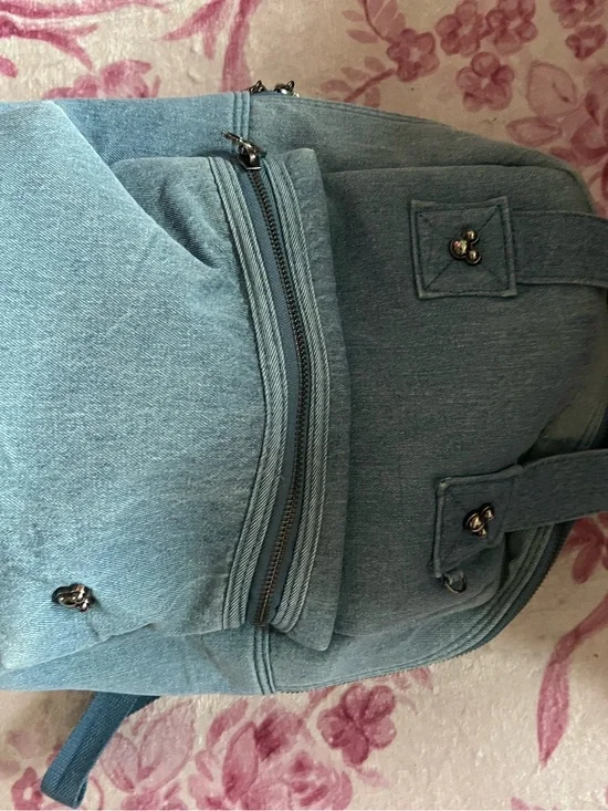 Disney Light Blue Denim Backpack