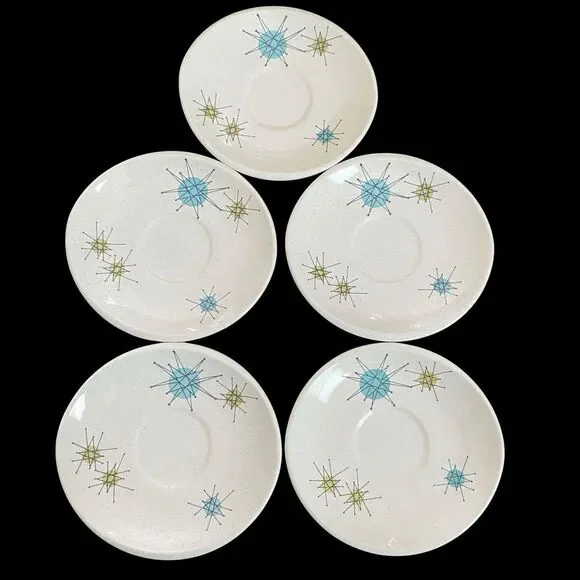 5 Vintage Franciscan Starburst Saucers 6.