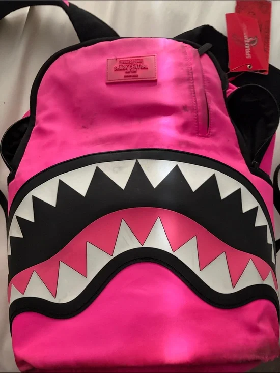 Sprayground Hot Pink Shark Bite Backpack-(2025-2026)