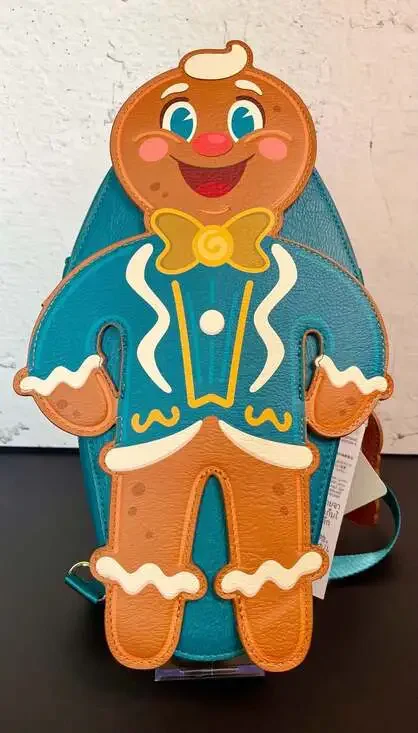 Disney Parks Loungefly Ollie Gingerbread Man Convertible Crossbody Backpack