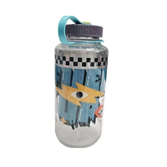 Black Rock Coffee Bar Nalgene 32oz Water Bottle UFO Rainbow‎ Design BPA-Free