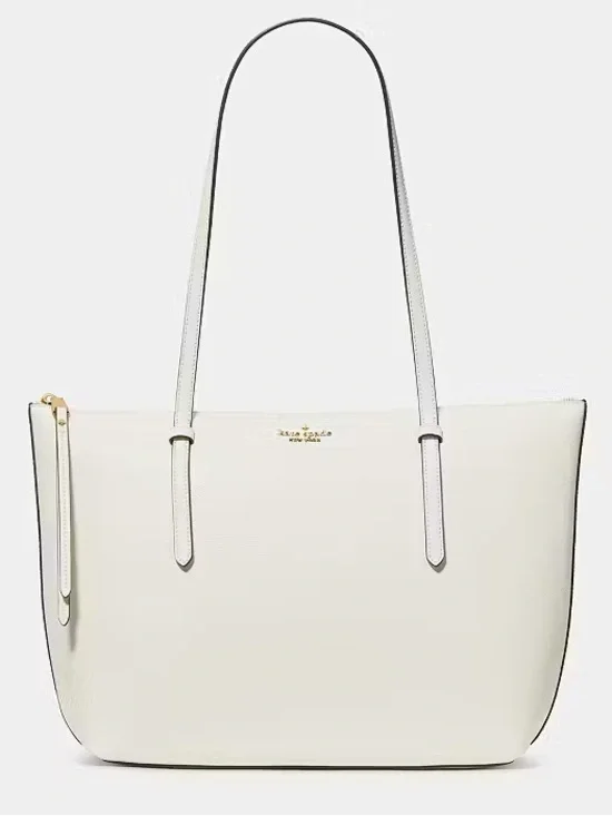 ♠️Kate Spade New York All Day Medium Leather Tote Bag, Meringue White NWT