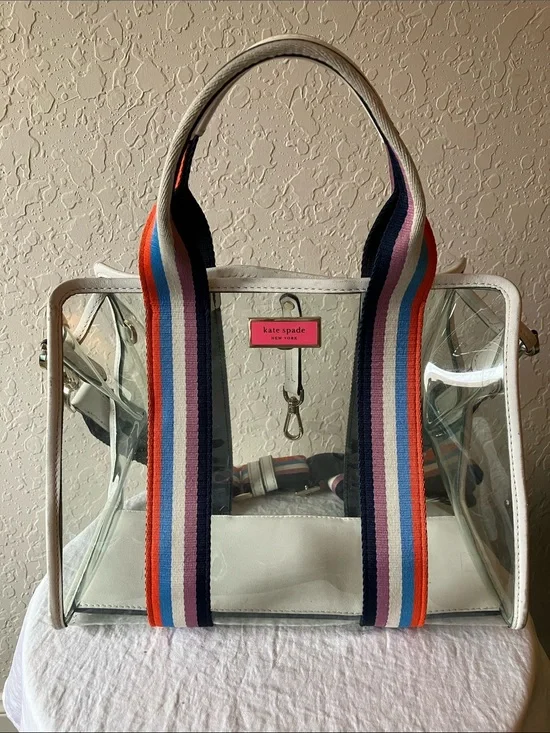 kate spade: Sam See-Through Medium Satchel Tote- Shoulder Strap- flaws