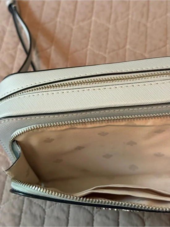 kate spade mint Saffiano Crossbody with Gold Logo