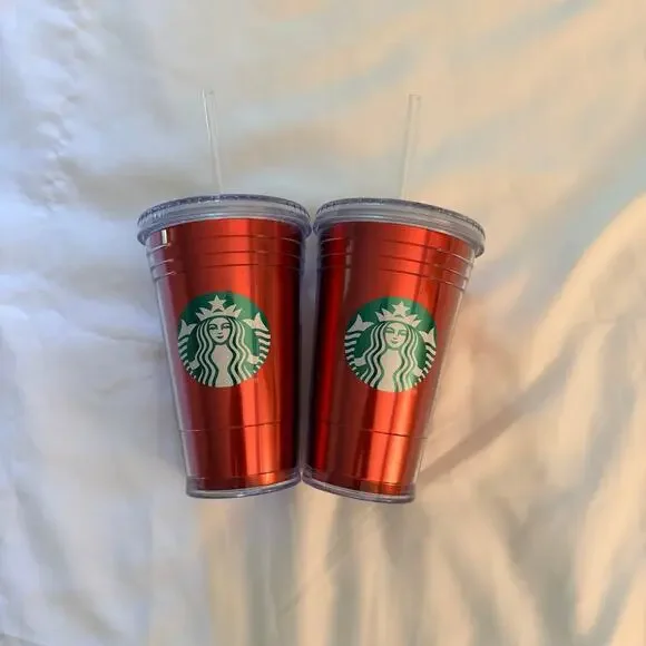 Starbucks tumblers with straw NEW